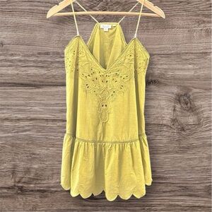 Anthropologie Let Me Be Camisole Peplum Embroidered Detail
